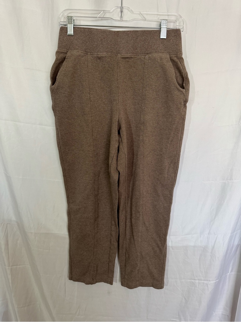 Pact Straight Leg Knit Pants in Brown Size Small